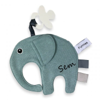 Speen / knuffeldoek olifant Stone Green Sem