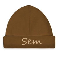 Babymutsje met naam baby neutraal