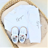  Babypakje wit met naam baby maat 56