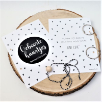 Mini Love Bewaarbundel Geboorte-kaartjes Zwart/Wit