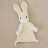  Lappenpop Bunny sand en off/white Handmade 22cm