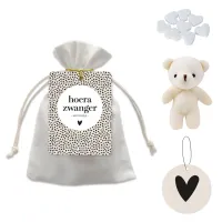 Cadeauset Wensflesje met briefje / Hoera zwanger