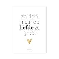 Kaart Zo klein maar de liefde zo groot
