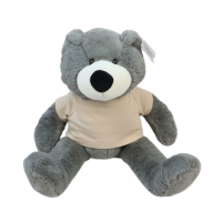 Knuffelbeer Vic grey, 45cm met naam baby