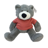 Knuffelbeer Vic grey, 45cm met naam baby