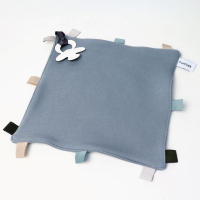 Speen/knuffeldoek Labeldoek Grey/Bleu 