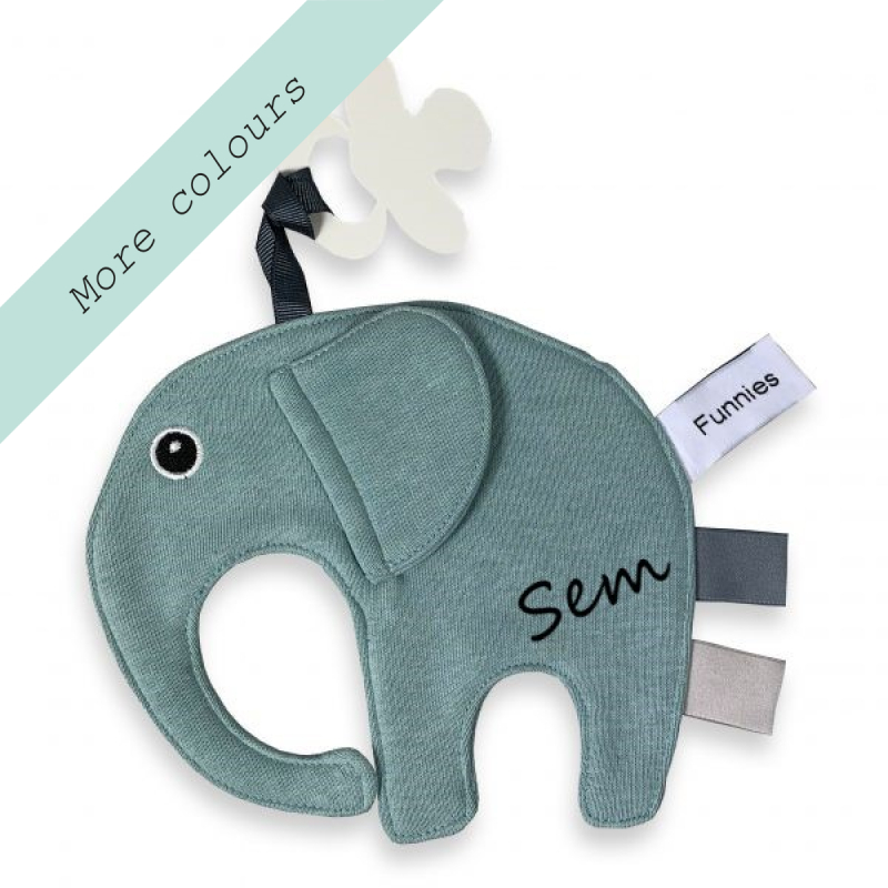 Speen / knuffeldoek olifant Stone Green Sem