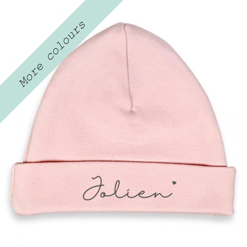 Babymutsje Blush met naam baby