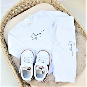  Babypakje wit met naam baby maat 56