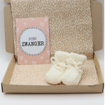 Hoera! Zwanger Babyslofje Merino wol Off / White