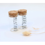 Set Glazen flesjes melktand / haarlok