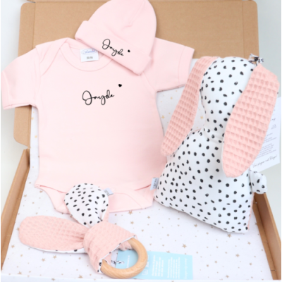 Cadeaupakket Rose/Dots met naam