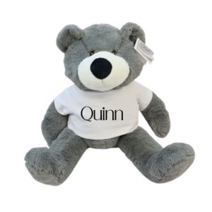 Knuffelbeer Vic grey, 45cm met naam baby