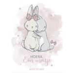 Kaart Bunny hoera een meisje