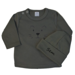 Set Shirt met Babymuts Lion met naam baby