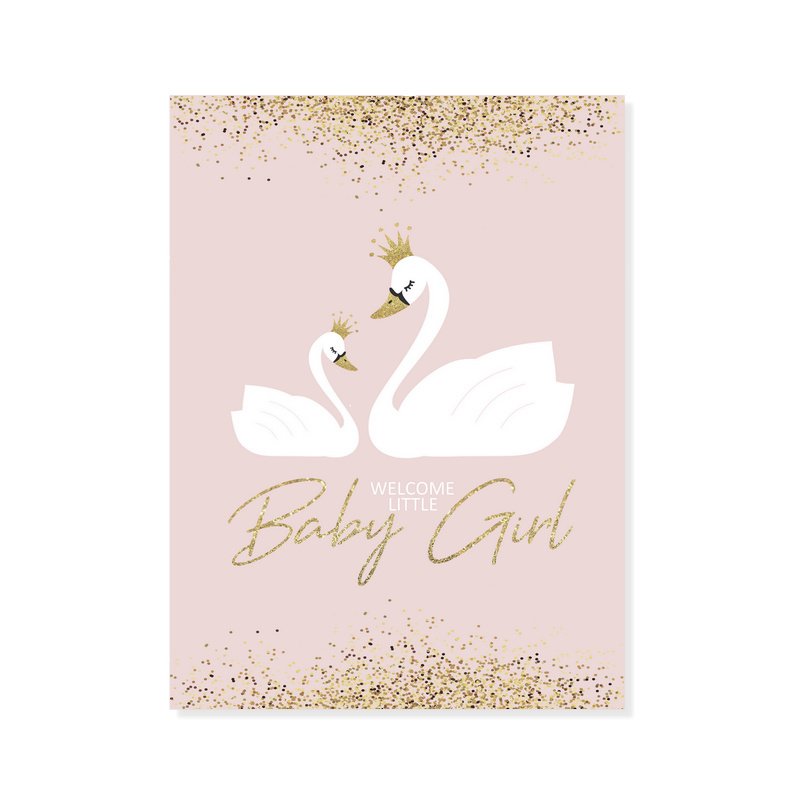 Kaart Welcome little baby girl