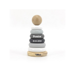 Tryco Houten ring piramide met naam/geboortedatum baby