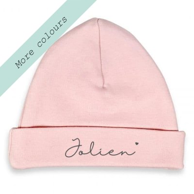Babymutsje Blush met naam baby