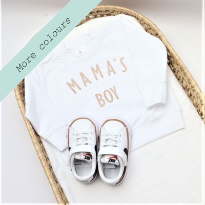 Sweater Wit/sand Mama's Boy