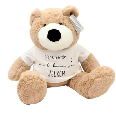 Knuffelbeer 45 cm Lief Kleintje wat ben je welkom Knuffelbeer 45 cm Lief Kleintje wat ben je welkom