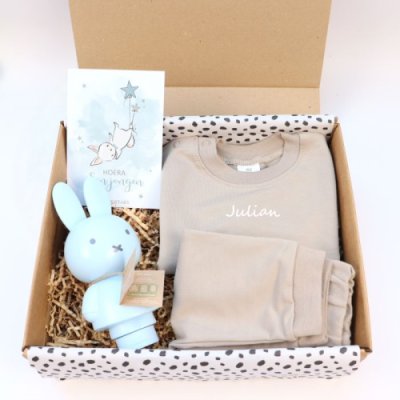 Cadeaupakket Nijntje Bleu met naam baby