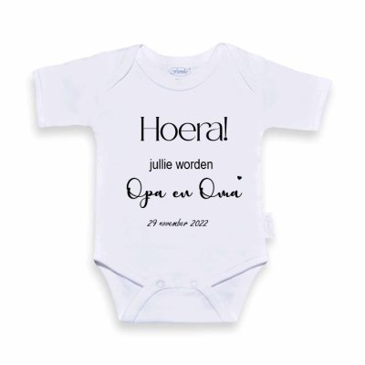 Romper Hoera Jullie worden Opa en Oma