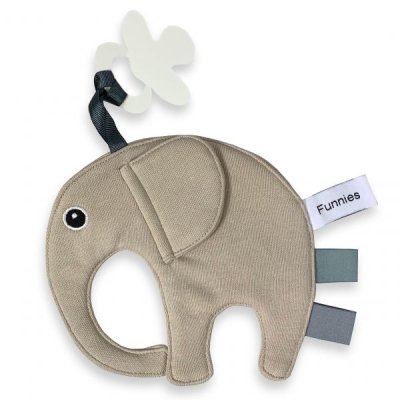  Speen / knuffeldoek olifant Cream
