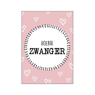 Kaart Hoera! Zwanger