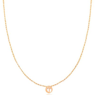 ketting 45cm rose gold babyvoetjes