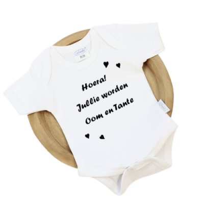 Romper Hoera jullie worden Tante en Oom  Romper Hoera jullie worden Tante en Oom