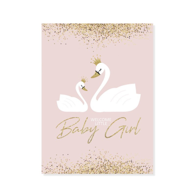 Kaart Welcome little baby girl