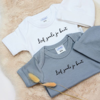 SALE Romper en Muts Lief zoals je bent Grey/bleu