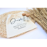 Bewaarzak met naam baby 24x 20 CM